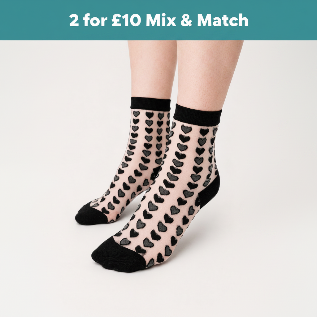 Hollow Love - Crystal Mesh Sock (£6 | 2 for £10 Mix & Match)