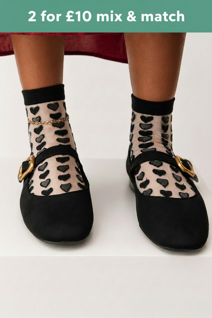 Hollow Love - Crystal Mesh Sock (£6 | 2 for £10 Mix & Match)