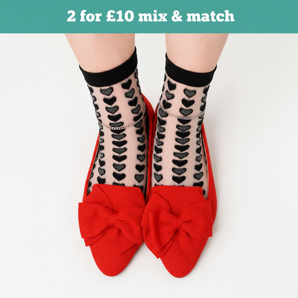 Hollow Love - Crystal Mesh Sock (£6 | 2 for £10 Mix & Match)