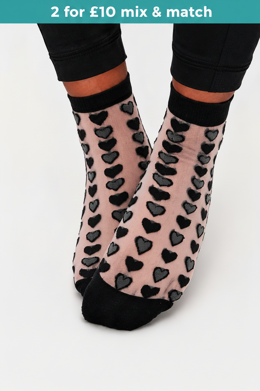 Hollow Love - Crystal Mesh Sock (£6 | 2 for £10 Mix & Match)